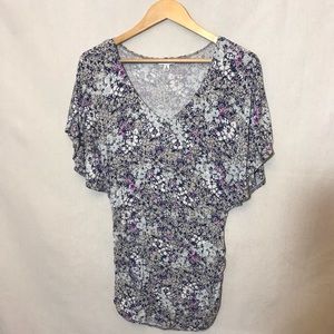 Cabi floral, flutter sleeve top